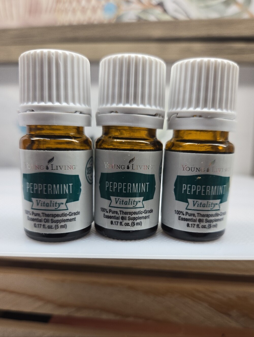 Young Living Essential peppermint 3× 5ml each new sealed